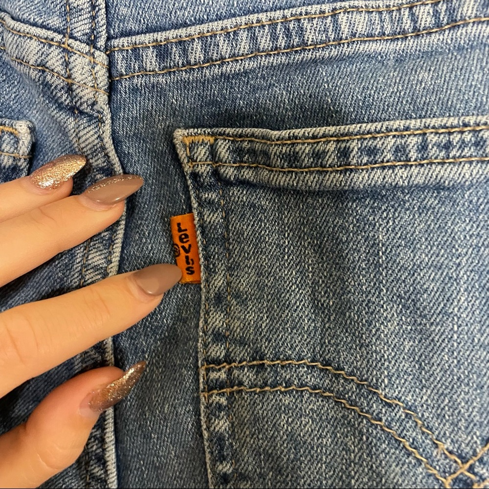 LEVI'S WOMEN 721 VINTAGE HIGH RISE SKINNY JEANS ORANGE TAB - Picture 8 of 8